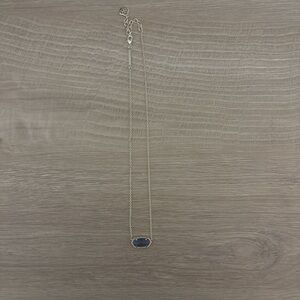 Kendra Scott Elegant Gold Necklace with Blue Stone